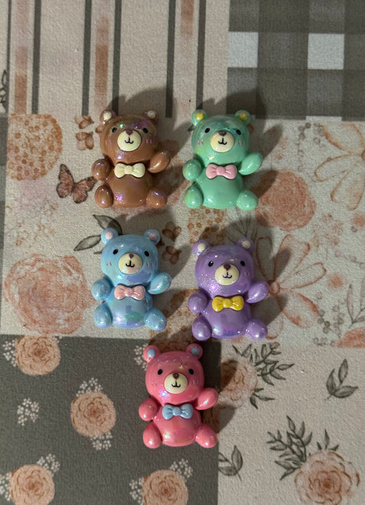 Bowtie Bear Bead/Charm