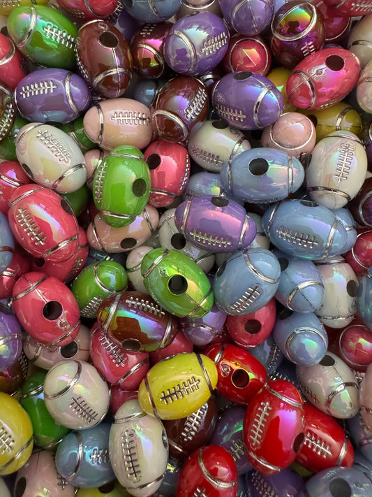 Football Beads/Charms (15pcs)