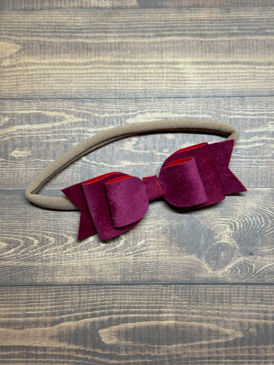 Velvet Headband Hair Bow