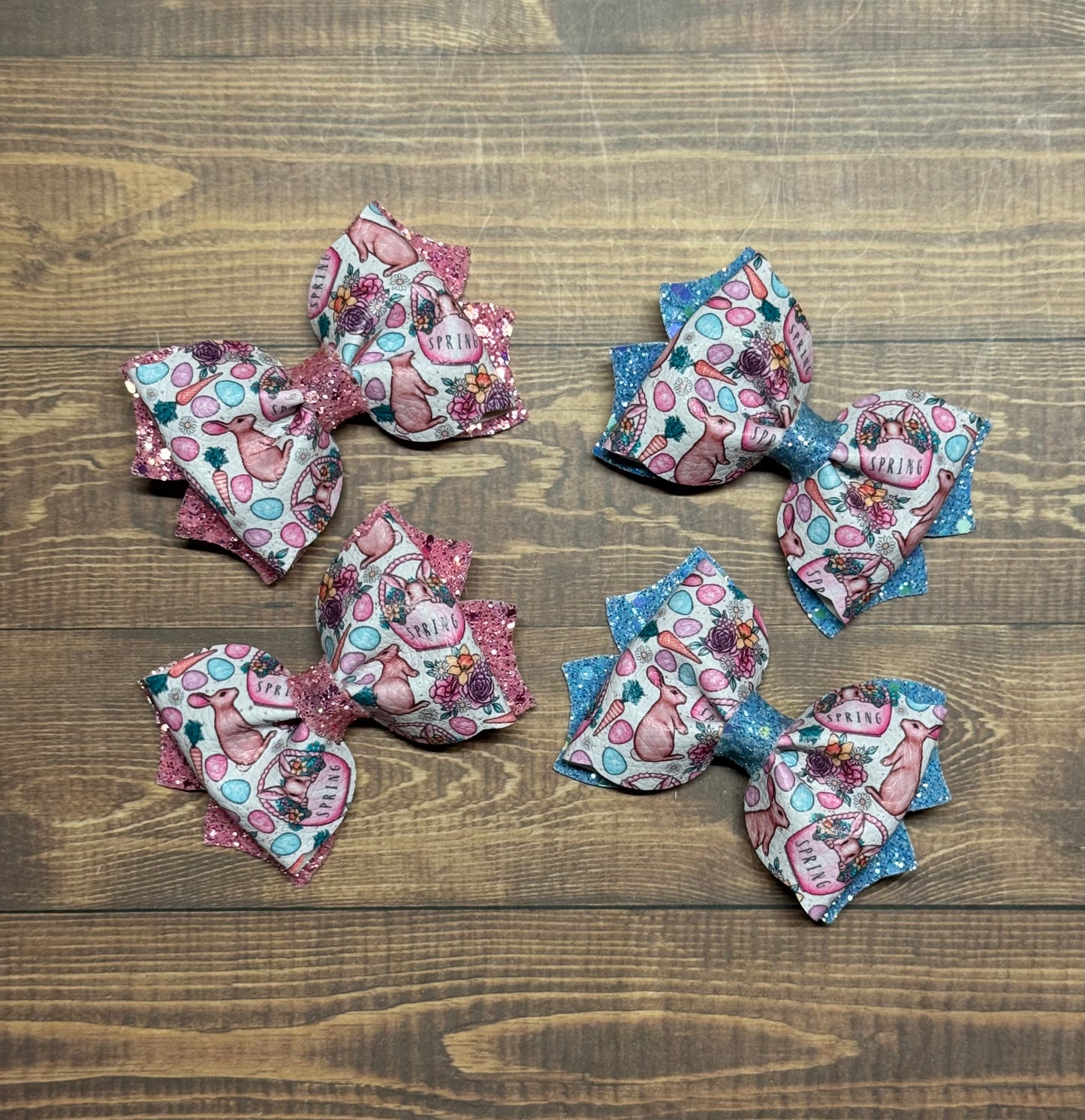 Bunny Egg Glitter Bow (Set of 2)