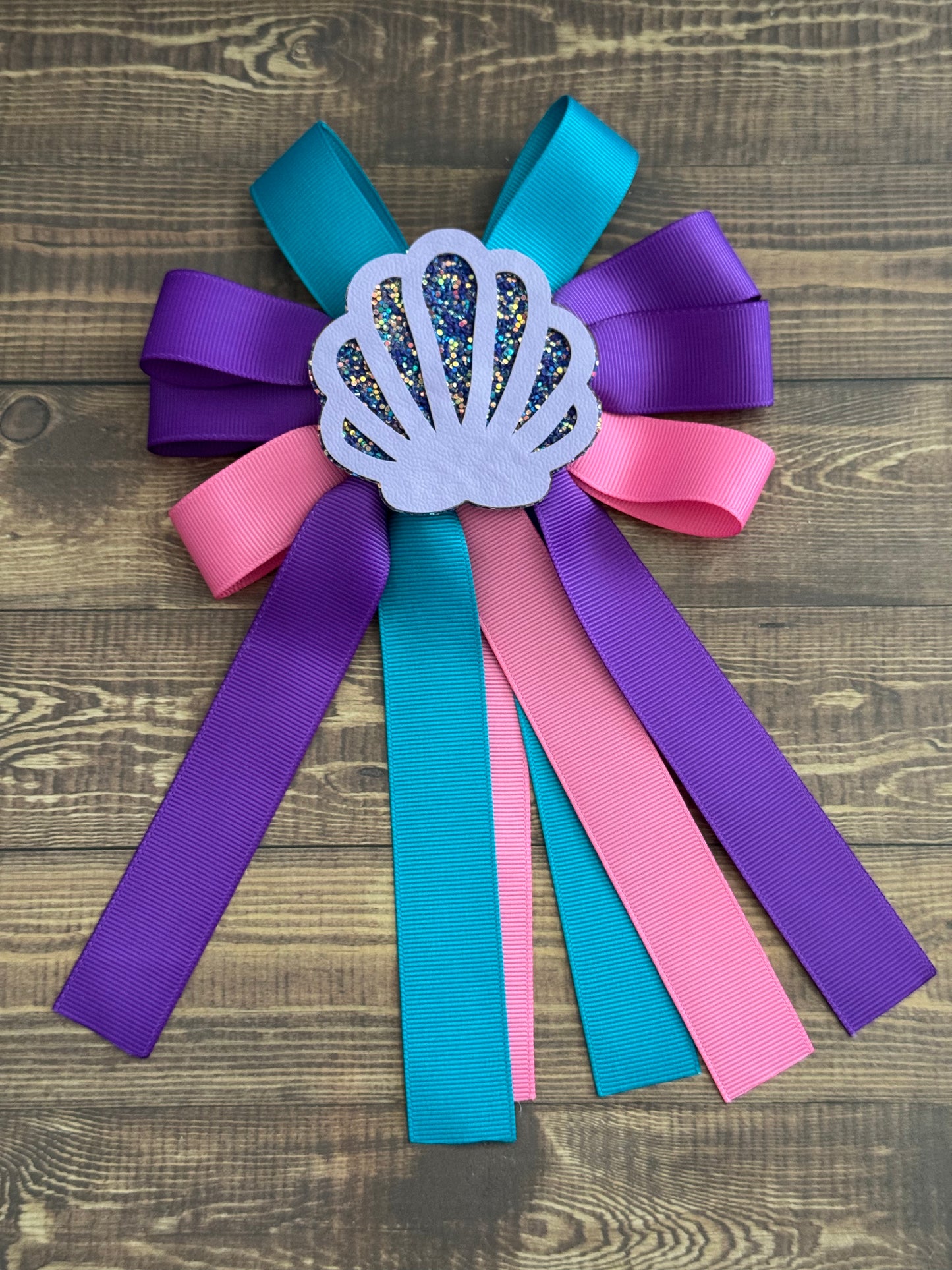 Mermaid Ribbon Bow & Snap Clip Set