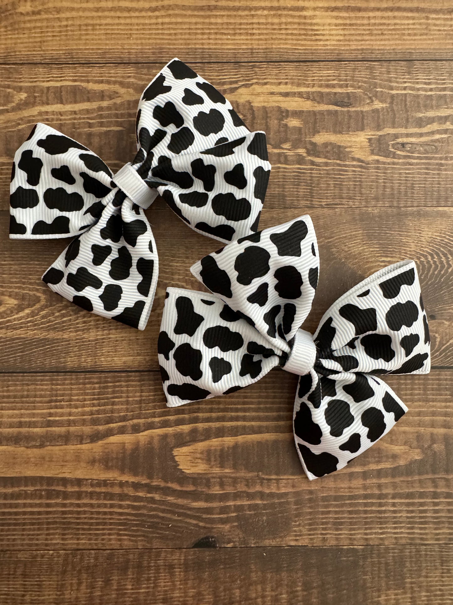 3" Ribbon bows Pigtail Set
