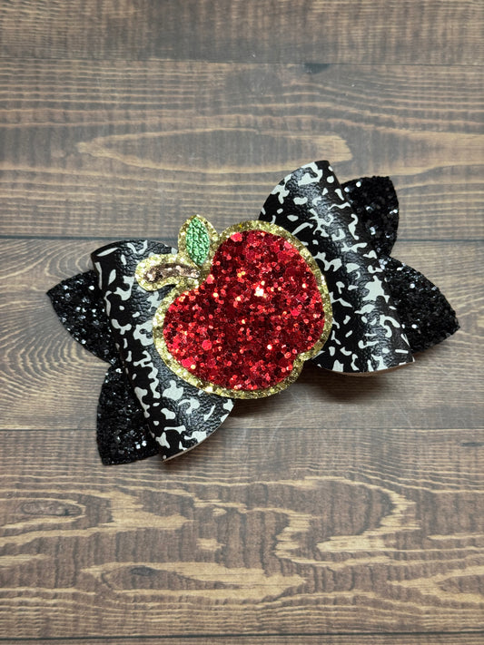 Composition Book w/Apple Hair Bow