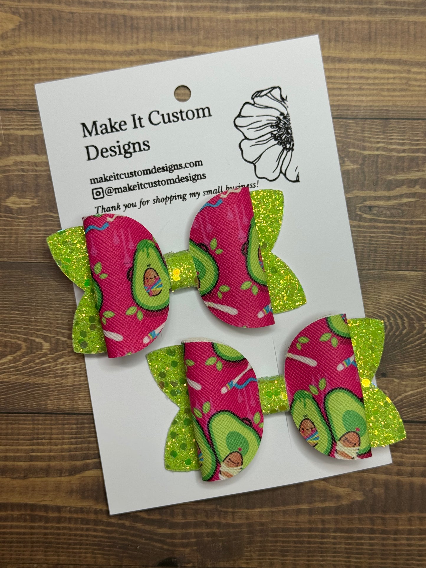 Avocado Aylin Bow (Set of 2)
