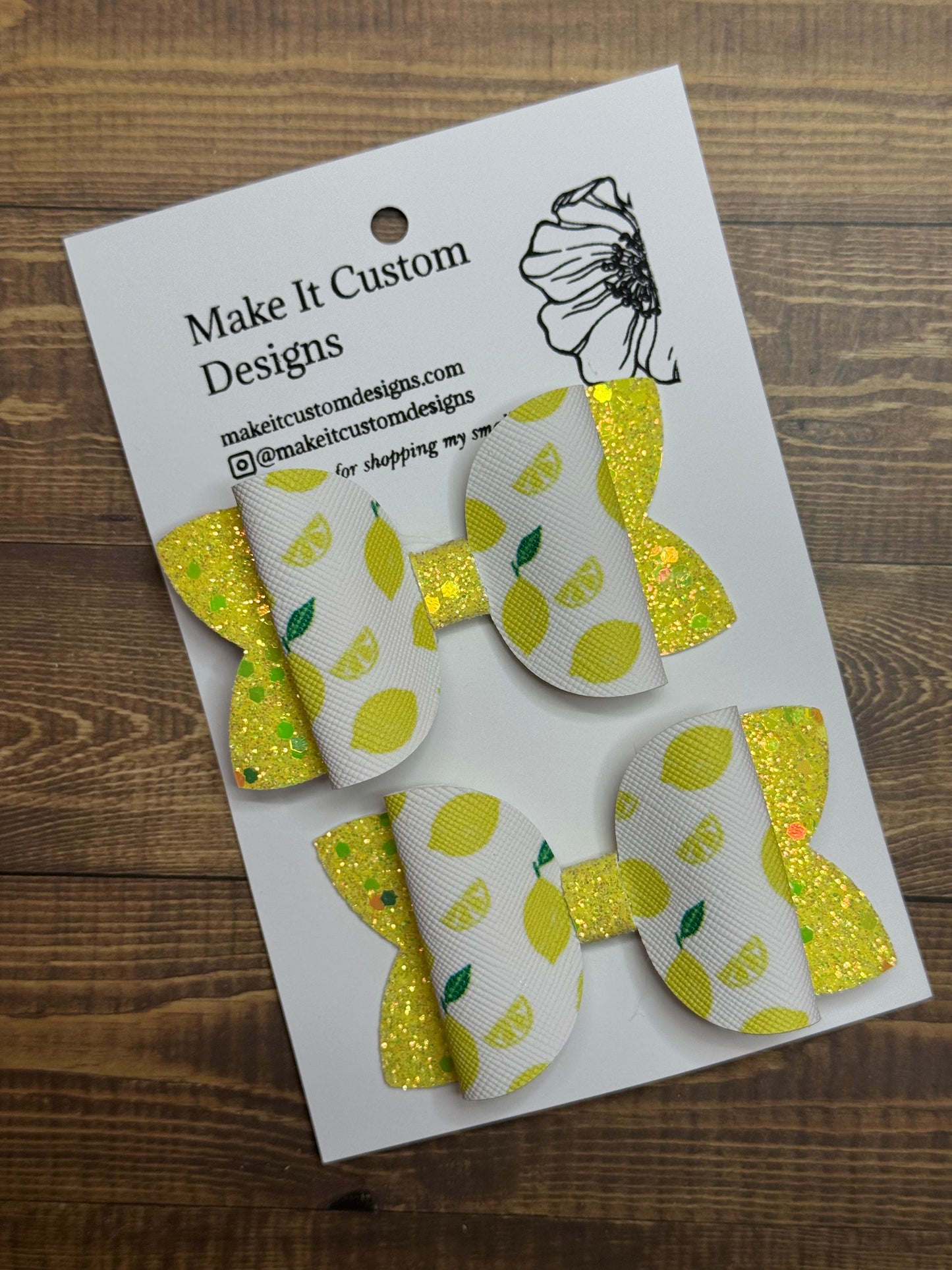 Lemon Aylin Bow (Set of 2)