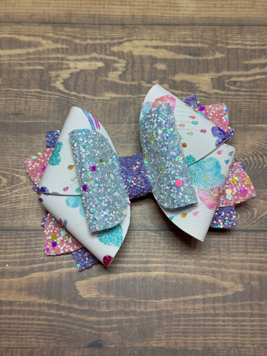 Cloud/Heart Laura 4" Bow