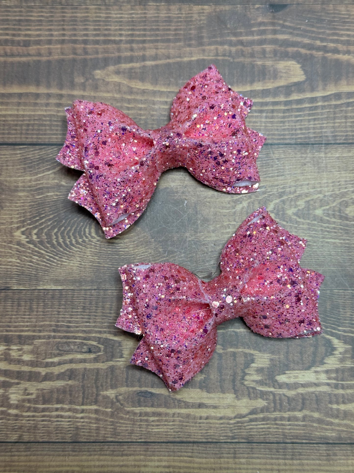 Glitter Audrey 3" Bow Pigtail Set