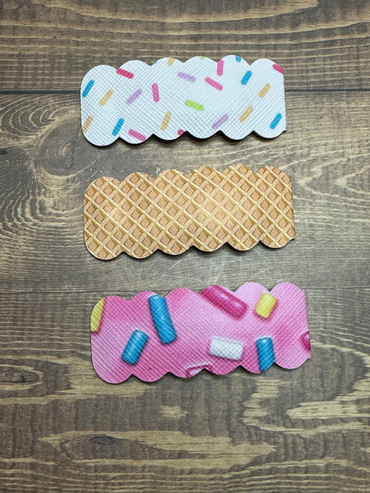 Sprinkles & Waffle Cone Snap Clip Set