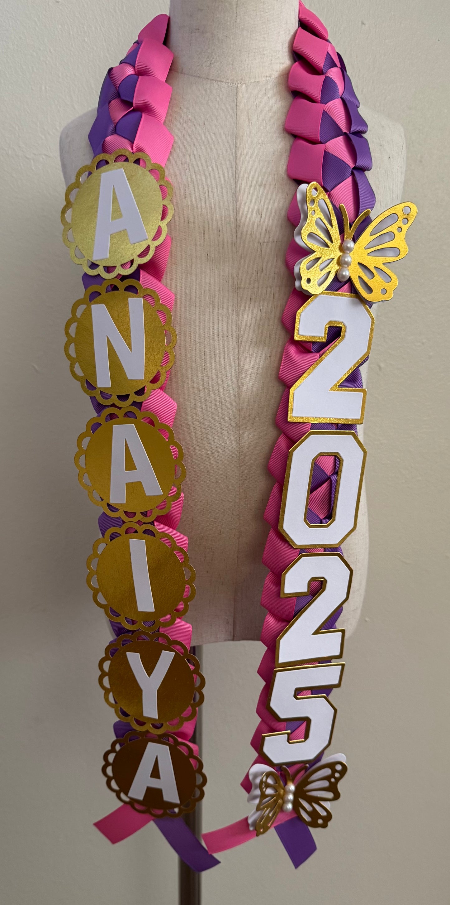 Butterfly Grad Lei