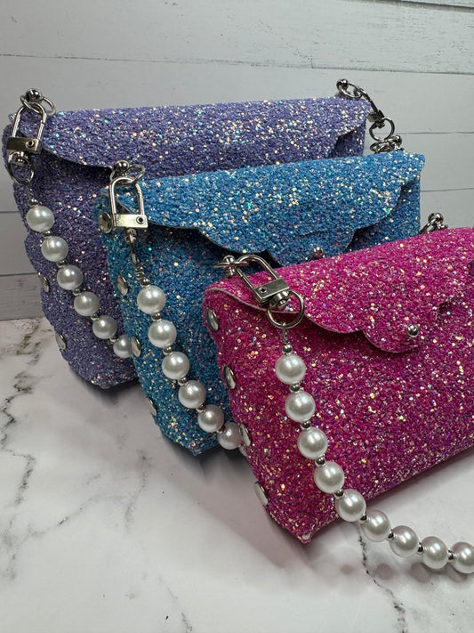 Glitter Faux Leather Purse