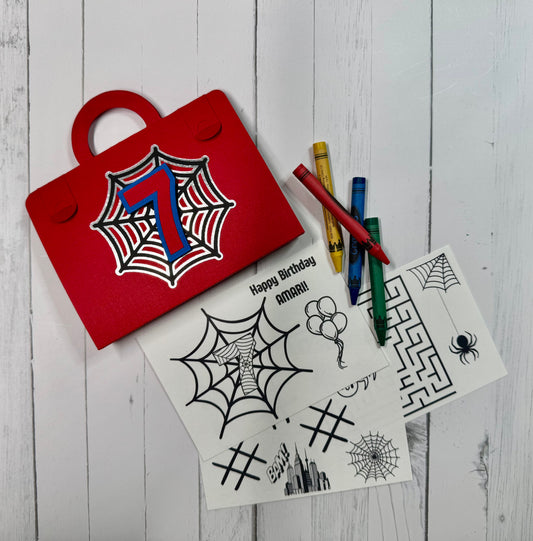 Spider Themed Activity Book Party Favor