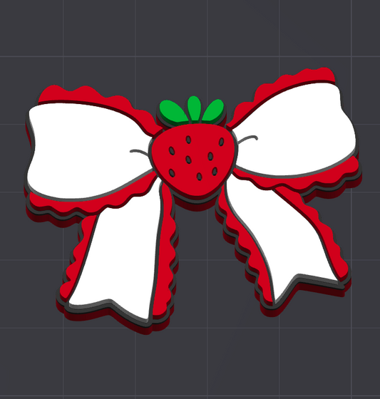 Strawberry Bow Charm