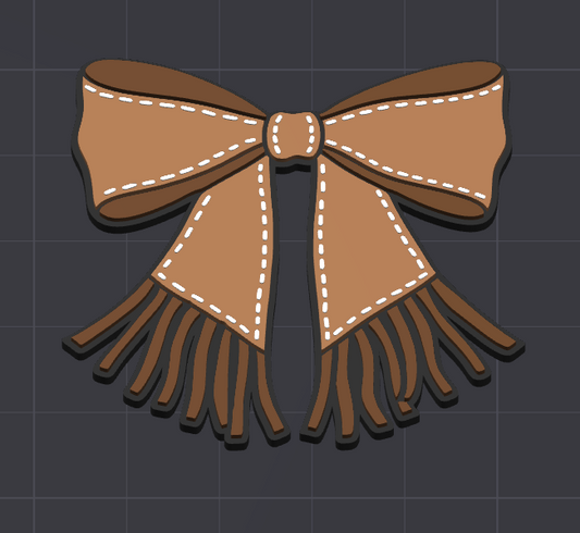 Western Fringe Bow Charm