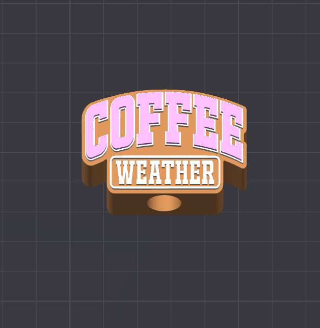 Coffee Weather Straw Topper