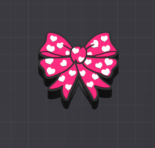 Heart Bow Straw Topper