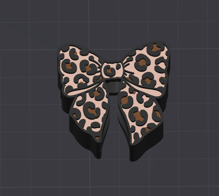 Leopard Bow Straw Topper