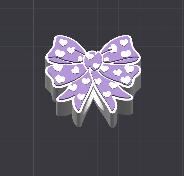 Heart Bow Straw Topper