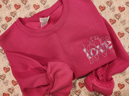 Embroidered Heartbeat Crew
